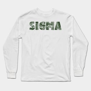Sigma Leaf Letters Long Sleeve T-Shirt